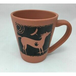 Kachina Southwest Terra Cotta Horse Coffee Cup Made in the U.S.A.